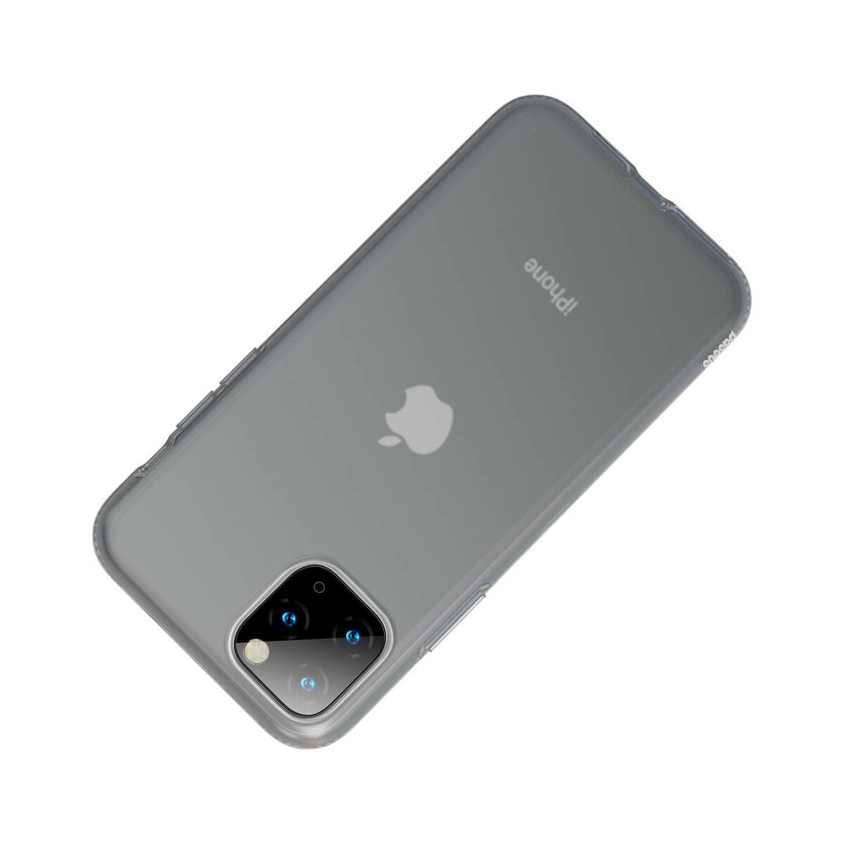 Kép 3/12 - Baseus iPhone 11 Pro Max tok, Jelly Liquid Silica Gel Protective, átlátszó fekete (WIAPIPH65S-GD01)