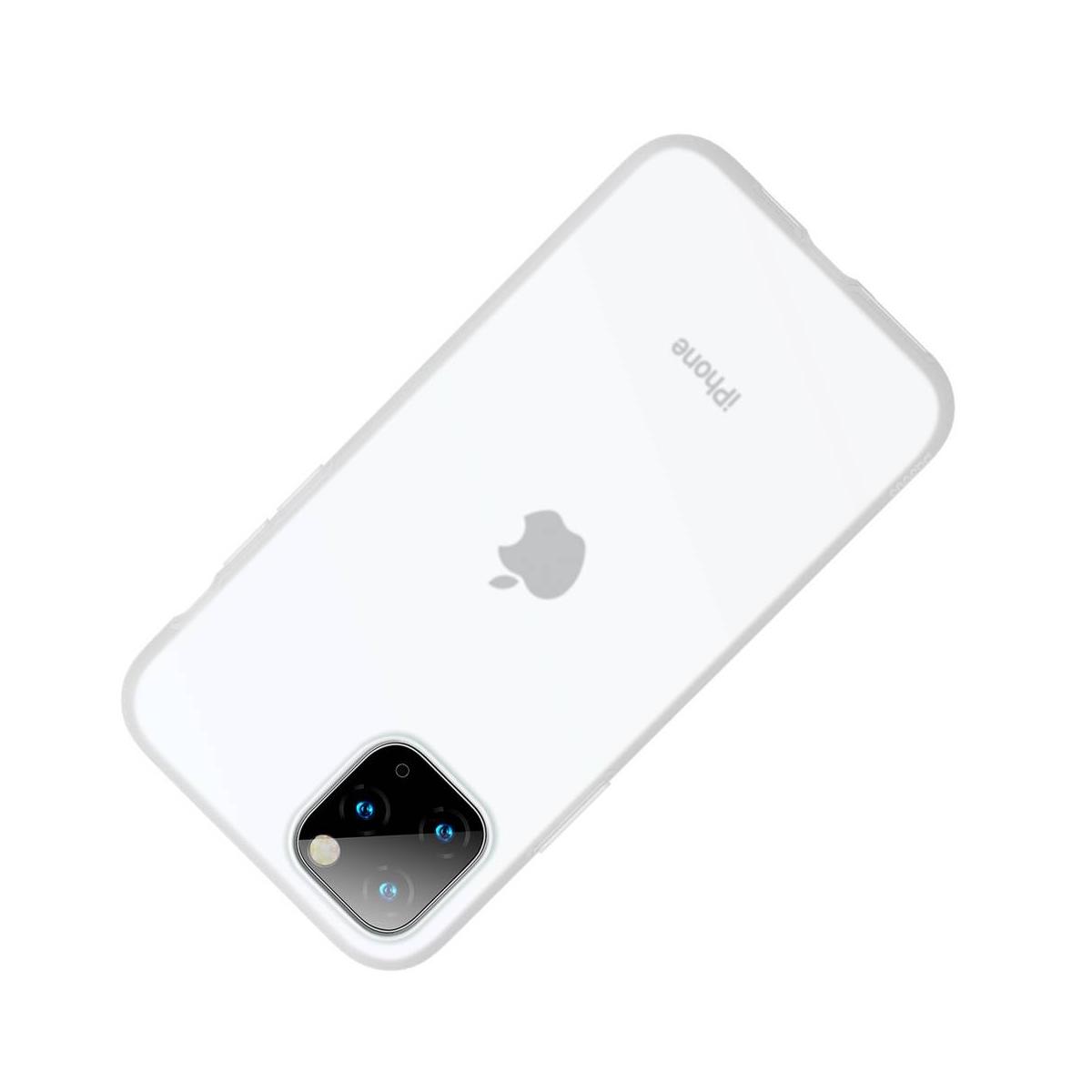 Kép 4/13 - Baseus iPhone 11 Pro Max tok, Jelly Liquid Silica Gel Protective, átlátszó fehér (WIAPIPH65S-GD02)