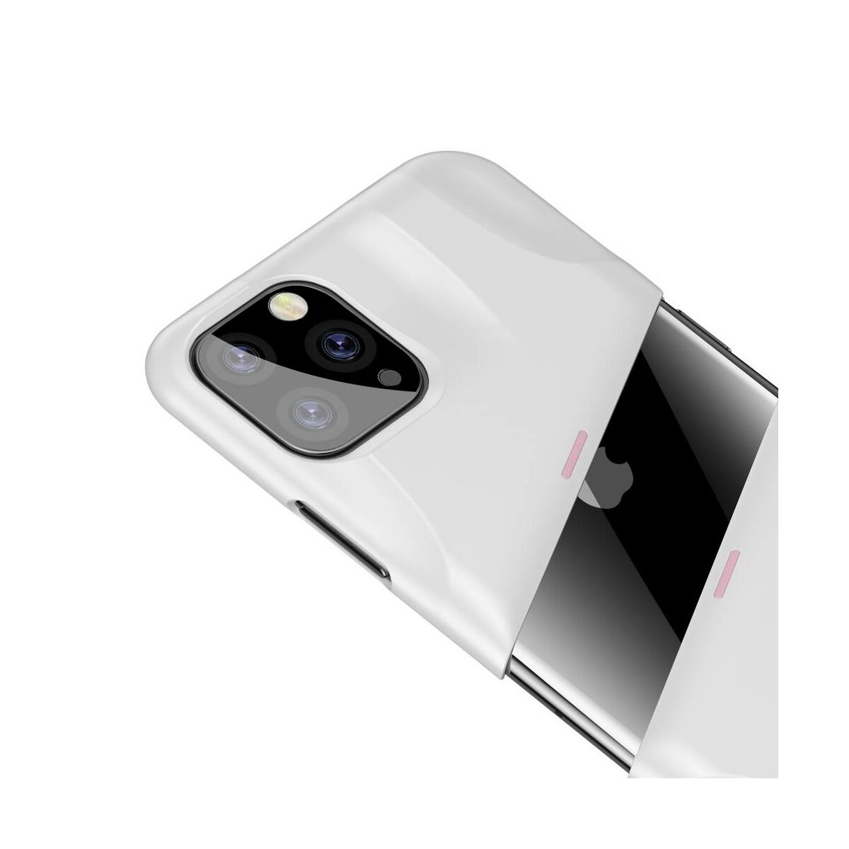 Kép 13/14 - Baseus iPhone 11 Pro Max tok, Lets go Airflow Cooling, fehér/rózsaszín (WIAPIPH65S-GM24)