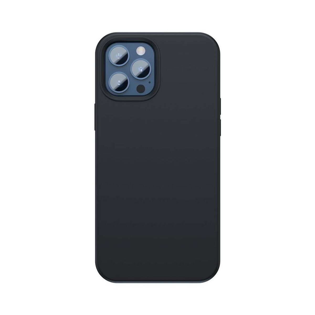 Baseus iPhone 12 Pro Max tok, Mágneses, Liquid Silica Gel (teljes védettség, kijelzővédő + tisztító szett) fekete (WIAPIPH67N-YC01)