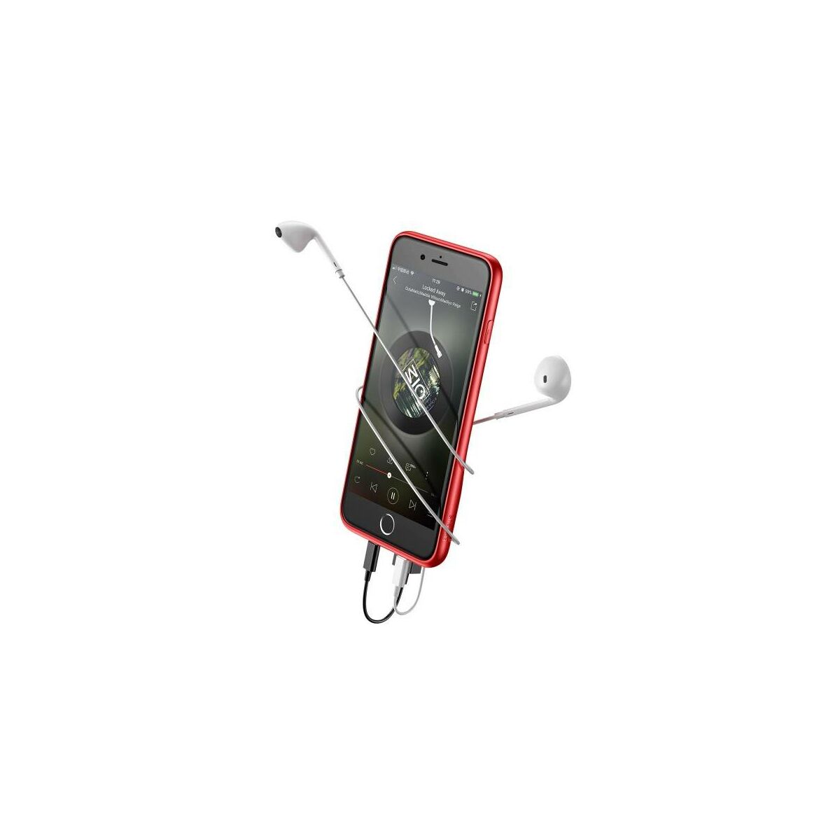 Kép 3/6 - Baseus iPhone 8/7 Audio tok, piros (WIAPIPH8N-VI09)