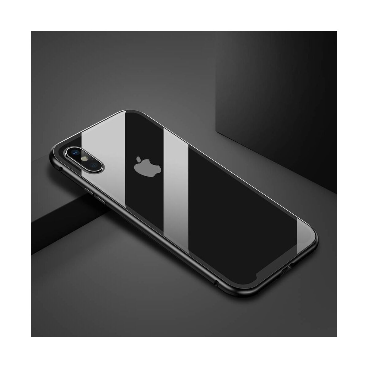 Kép 8/9 - Baseus iPhone X/XS tok, Magnetite hardware, mágneses, fekete (WIAPIPHX-CS01)