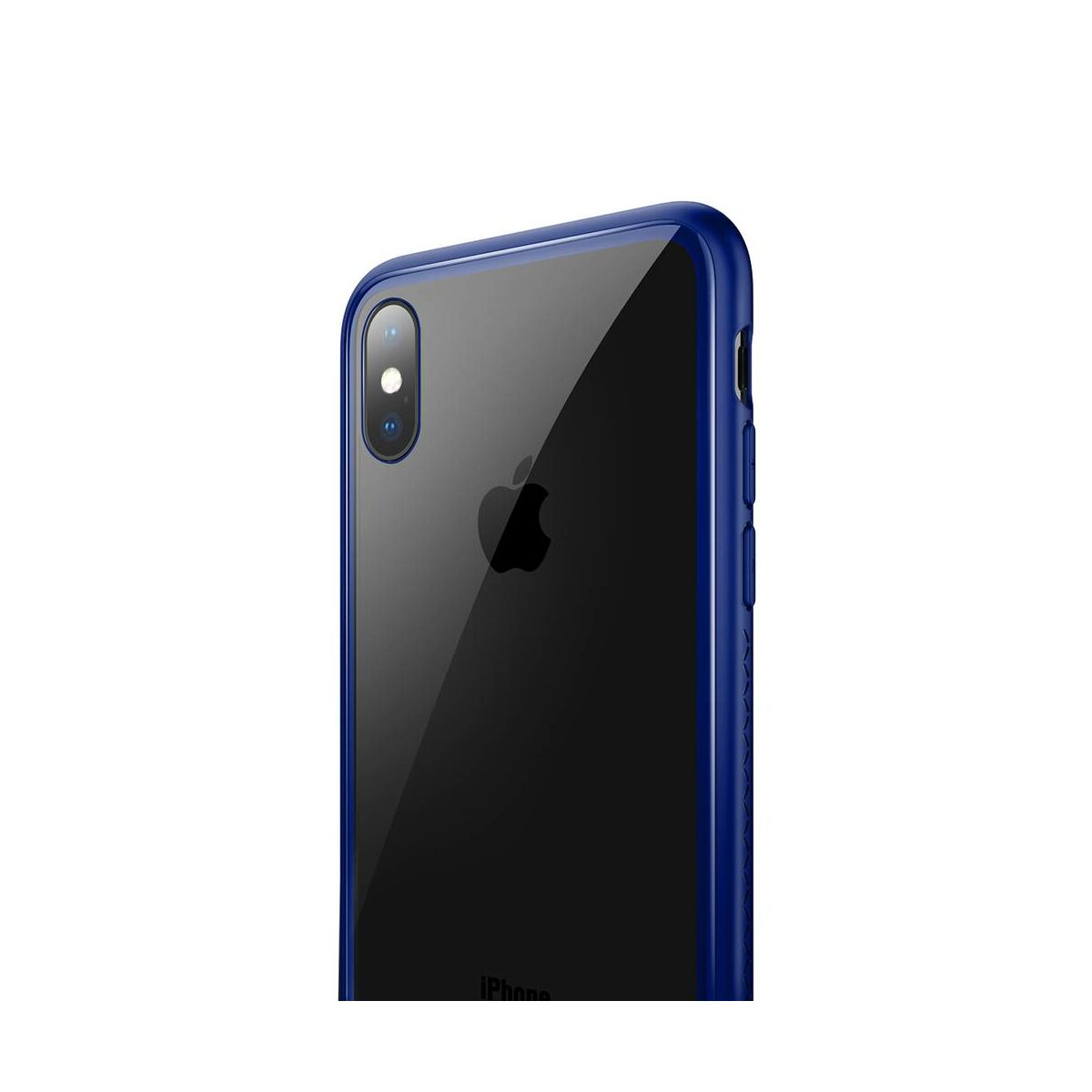 Kép 9/14 - Baseus iPhone X/XS tok, átlátszó, oldalkerettel, kék (WIAPIPHX-YS03)