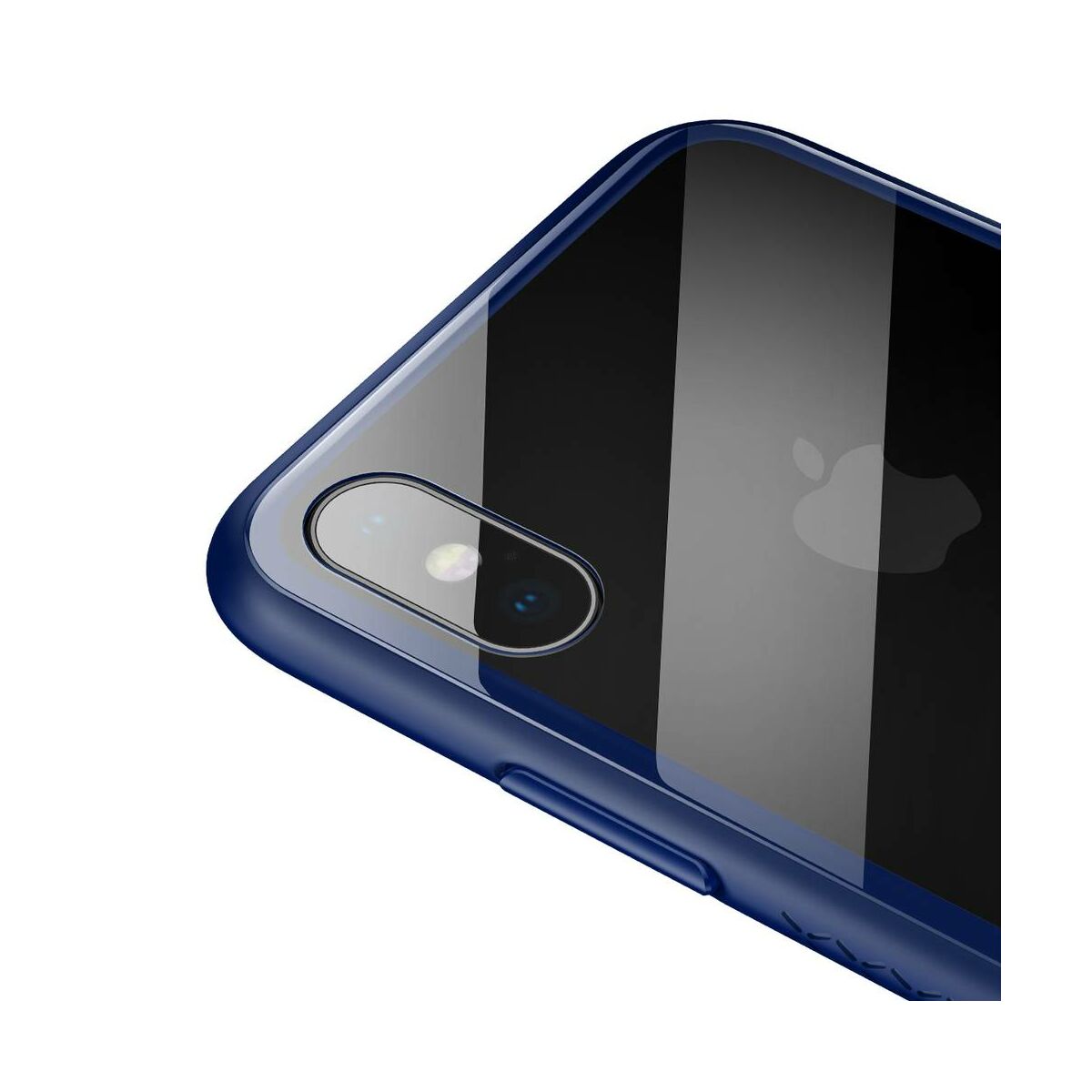 Kép 11/14 - Baseus iPhone X/XS tok, átlátszó, oldalkerettel, kék (WIAPIPHX-YS03)