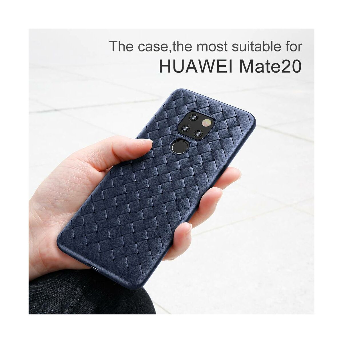 Kép 8/8 - Baseus Huawei Mate 20 tok, BV Weaving, kék (WIHWMATE20-BV03)