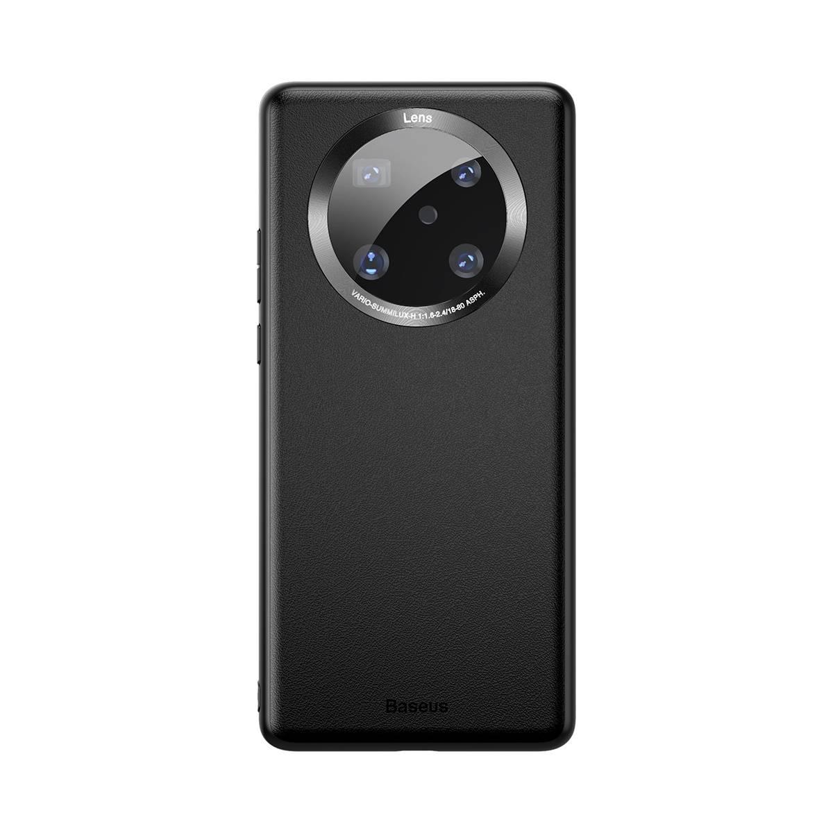Kép 9/13 - Baseus Huawei Mate 40 Pro+ tok, Alloy Leather, fekete (WIHWMATE40R-A01)