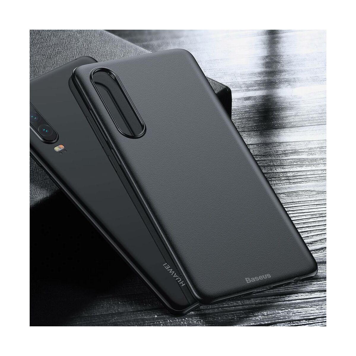 Kép 8/8 - Baseus Huawei P30 tok, Wing, fekete (WIHWP30-A01)