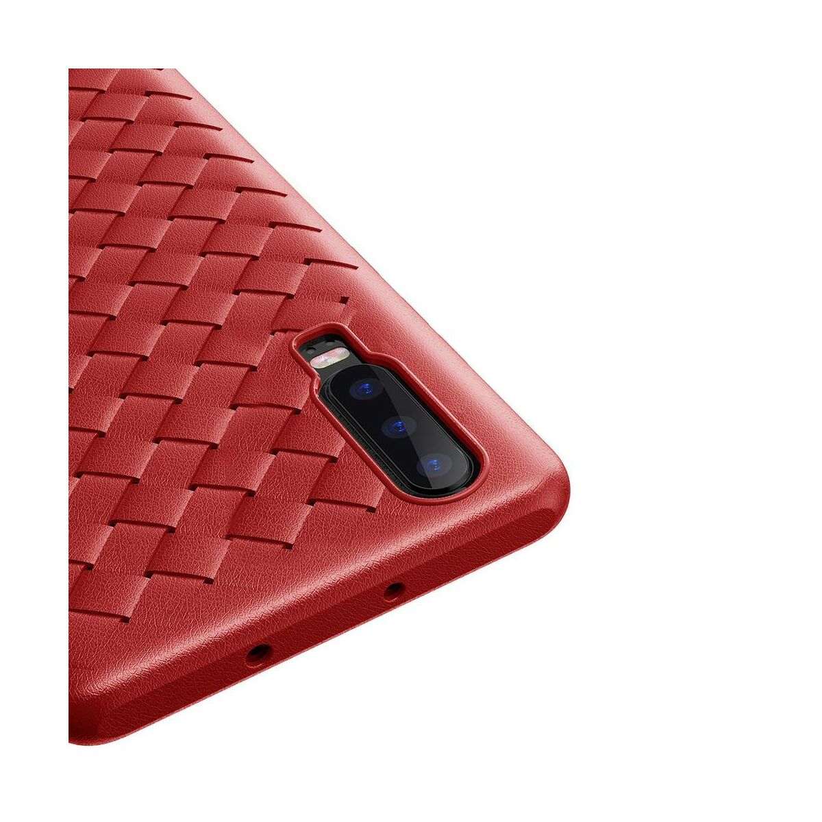 Kép 5/9 - Baseus Huawei P30 tok, Weaving, piros (WIHWP30-BV09)