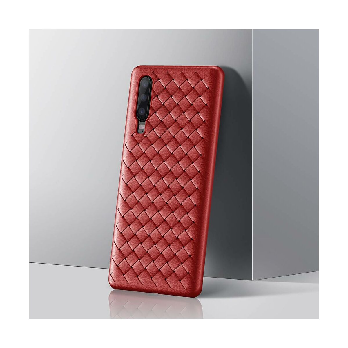 Kép 8/9 - Baseus Huawei P30 tok, Weaving, piros (WIHWP30-BV09)