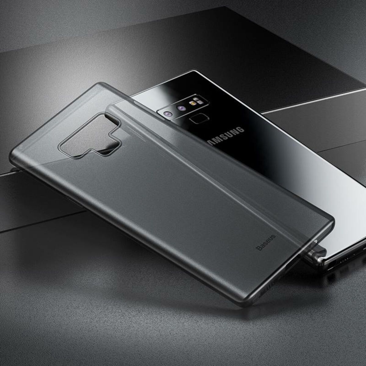 Kép 6/14 - Baseus Samsung Note 9 tok, Wing, átlátszó, fekete (WISANOTE9-E01)