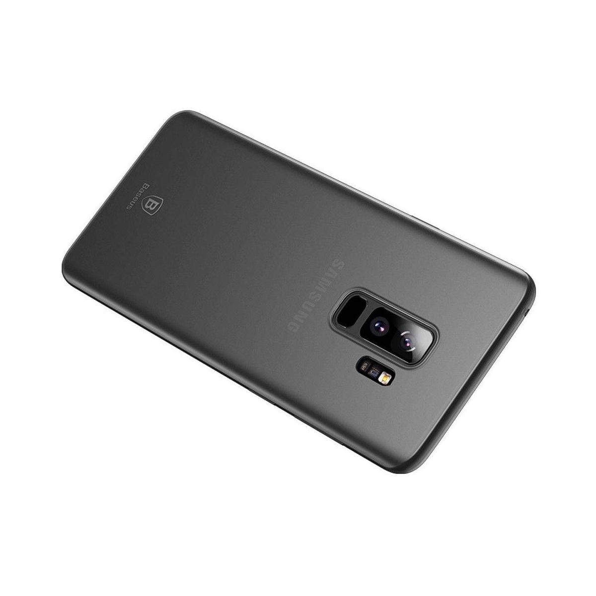 Kép 5/8 - Baseus Samsung S9 Plus tok, Wing, átlátszó, fekete (WISAS9P-01)