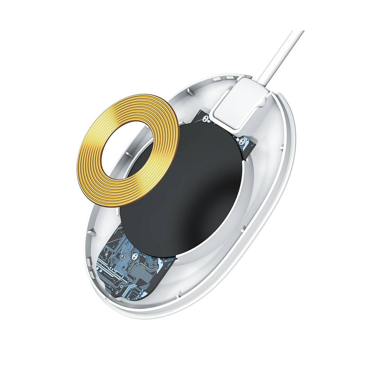 Kép 13/16 - Baseus vezeték nelküli töltő Jelly QC 3.0, 15W, fehér (WXGD-02)
