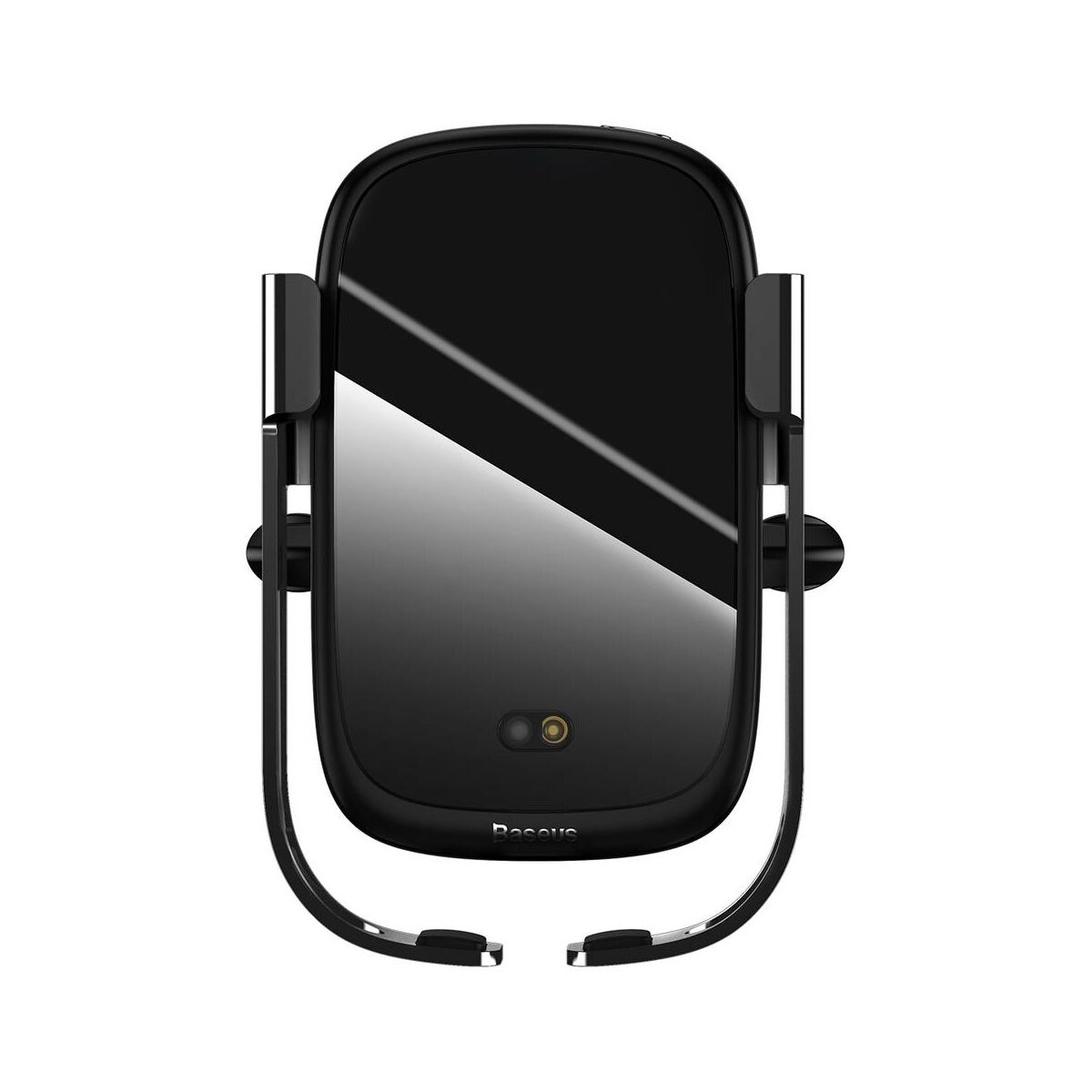 Kép 2/7 - Baseus autós telefontartó, Rock-solid Electric Holder, szenzoros nyitás, vezeték nélküli töltés, 10W, fekete (WXHW01-01)