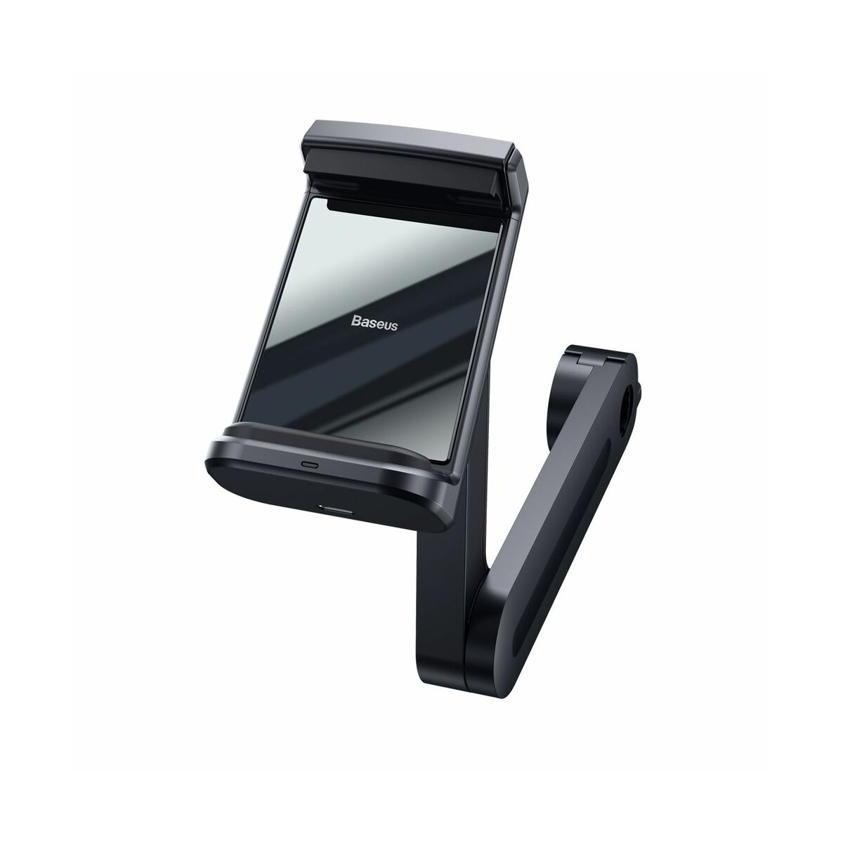 Kép 2/18 - Baseus autós telefon tartó, vezeték nélküli töltő Energy Storage, fejtámlára szerelhető, 15W, fekete (WXHZ-01)