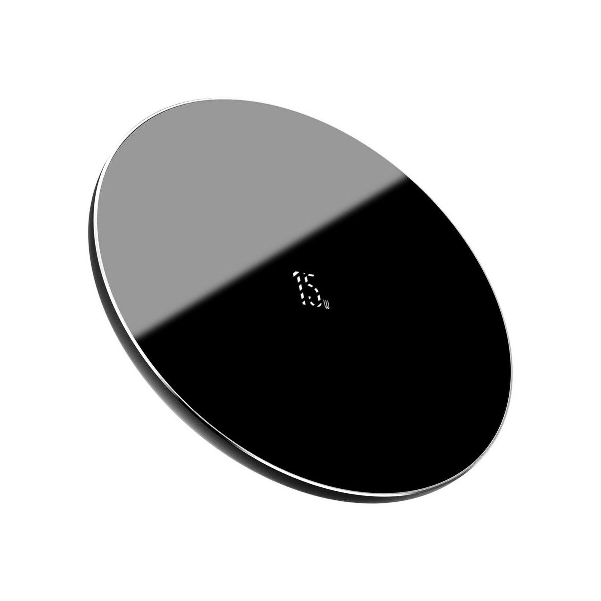 Kép 2/9 - Baseus vezeték nélküli töltő, Simple 2-in-1 frisített verzió, telefon + AirPods, 15W, fekete (WXJK-B01)