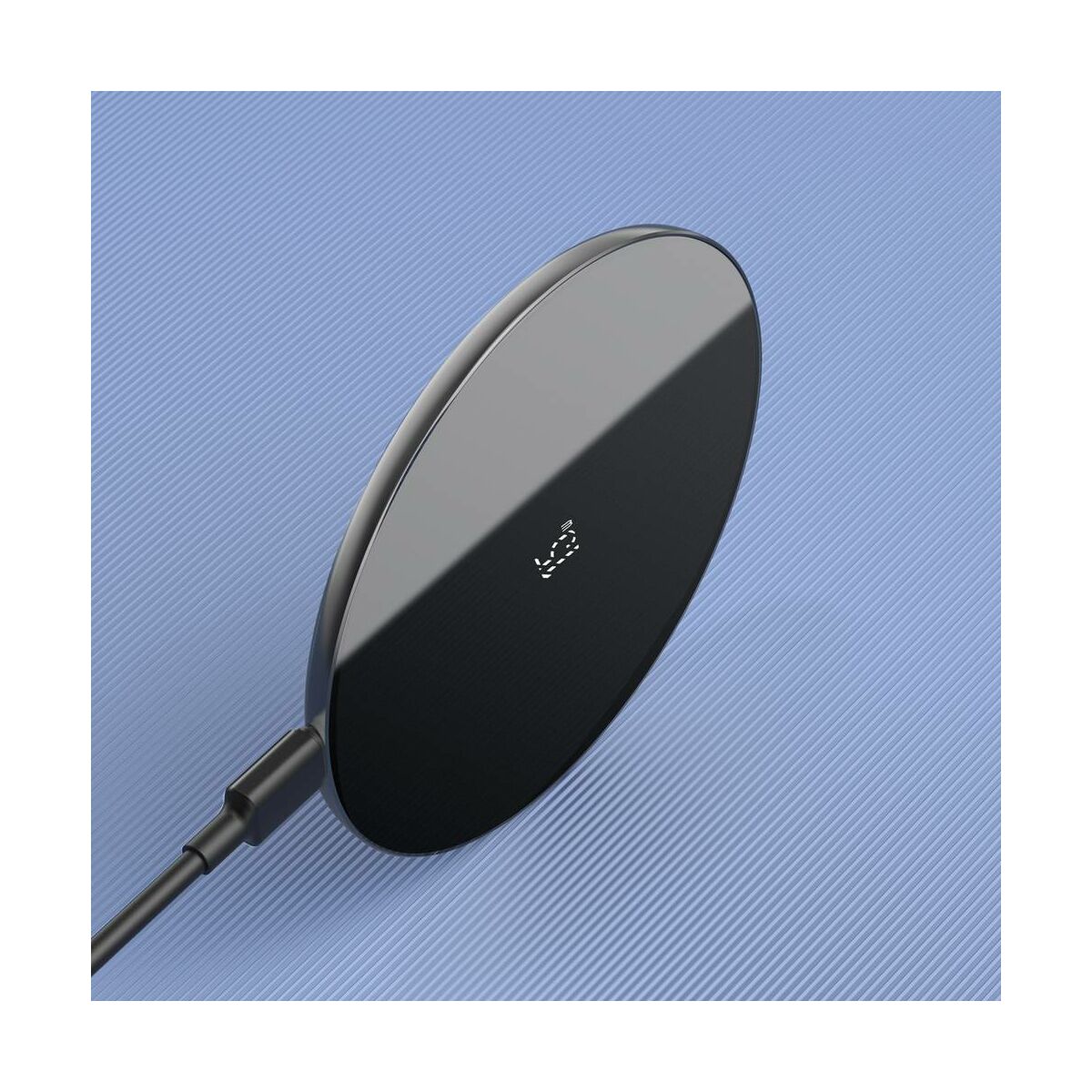 Kép 8/9 - Baseus vezeték nélküli töltő, Simple 2-in-1 frisített verzió, telefon + AirPods, 15W, fekete (WXJK-B01)