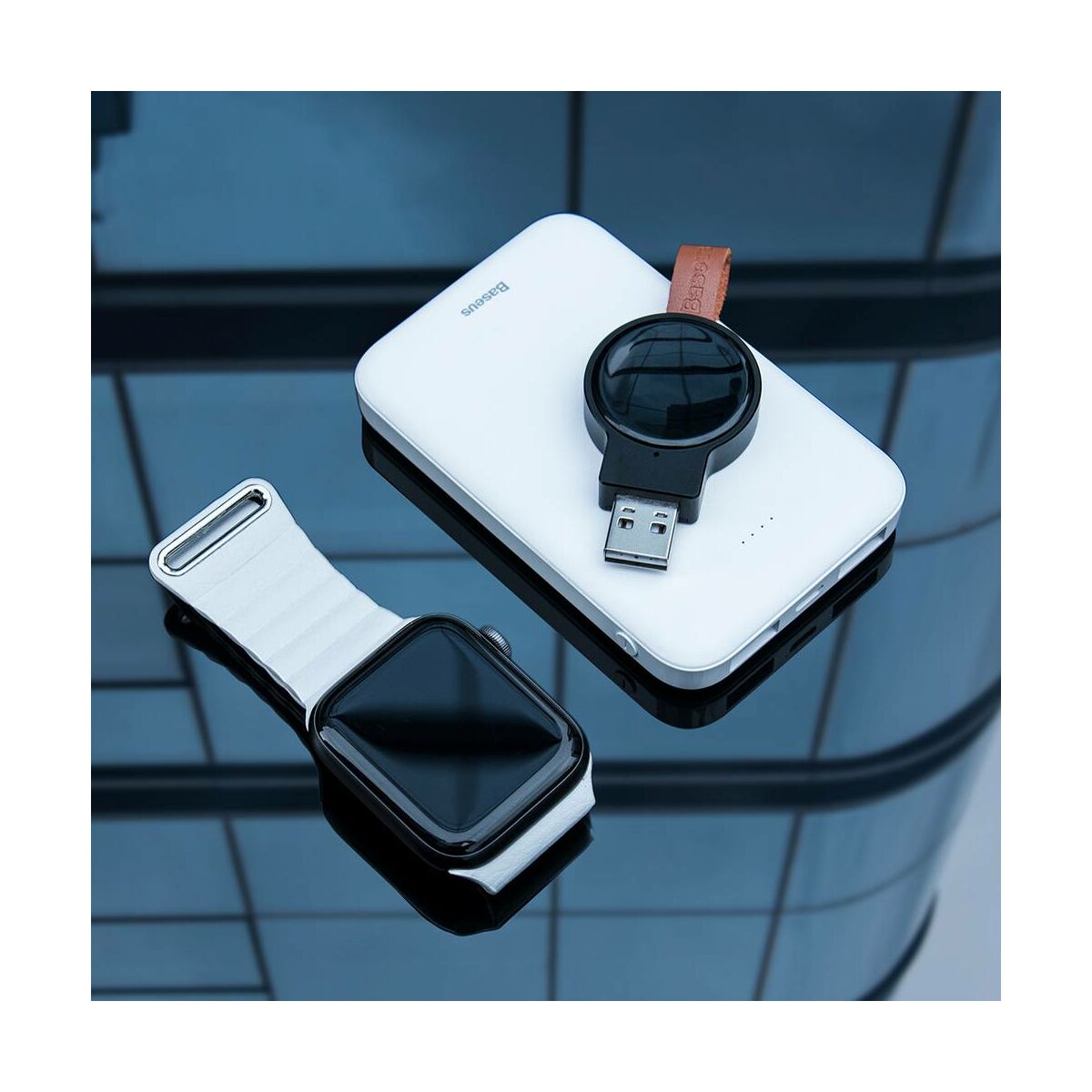 Kép 2/15 - Baseus vezeték nélküli töltő, Dotter Apple Watch modellekhez, fekete (WXYDIW02-01)