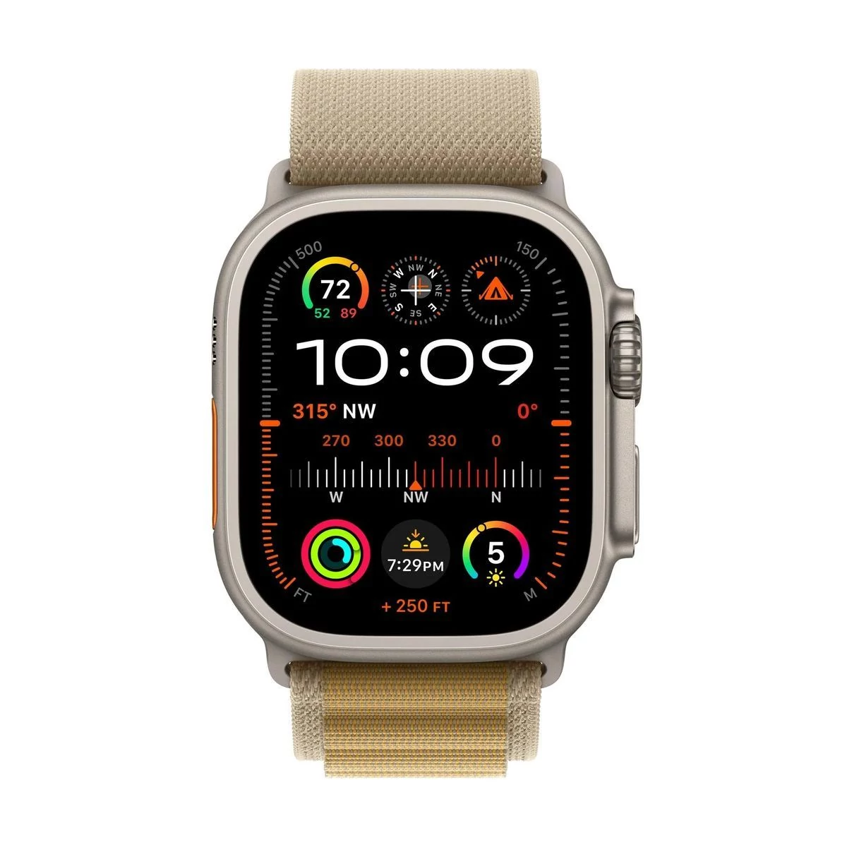 Kép 2/2 - Apple Watch Ultra 2 GPS + Cellular 49mm titántok olivazöld alpesi pánttal (S) EU MREX3