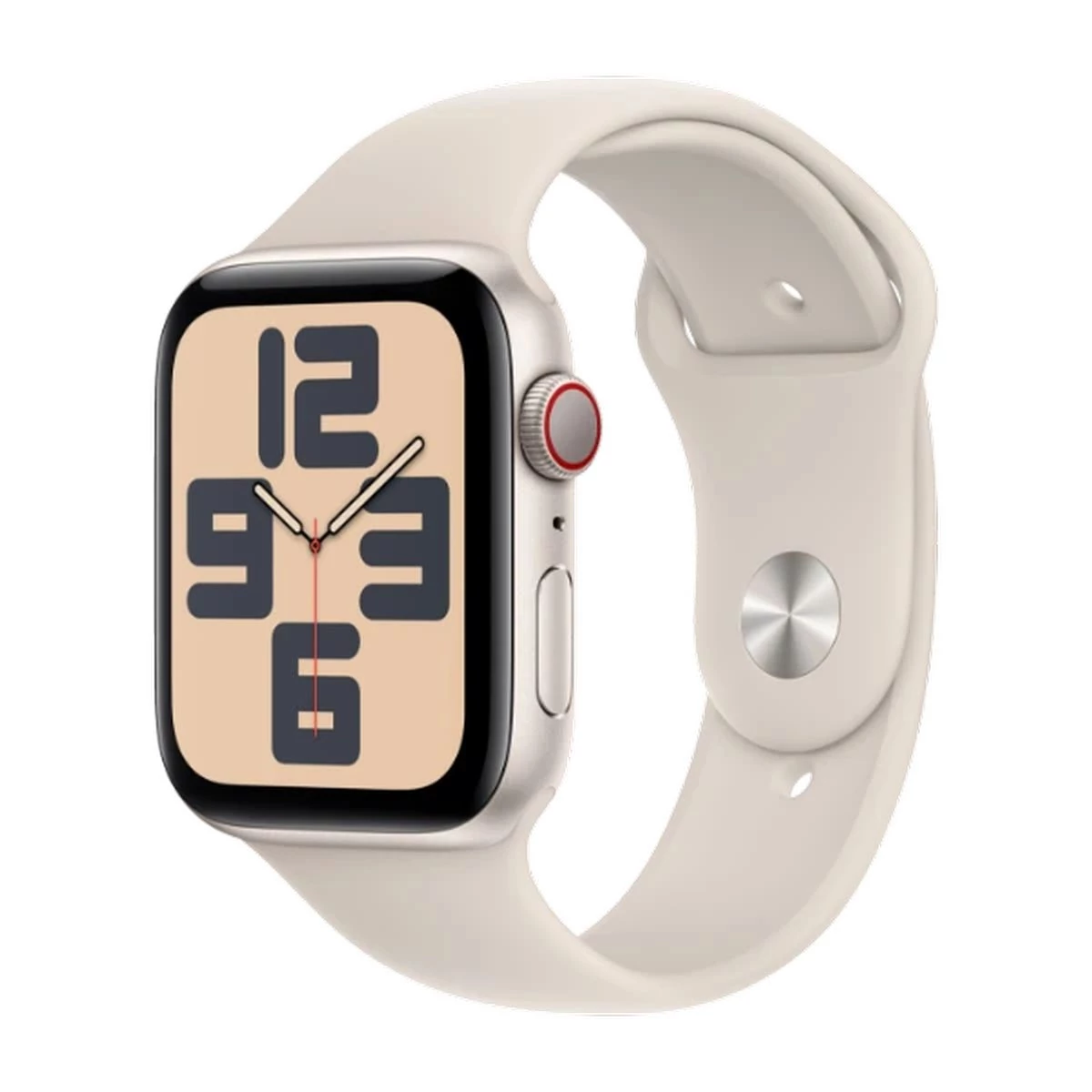 Kép 2/2 - Apple Watch SE GPS + Cellular 44mm csillagfény alumínium tok, csillagfény sportszíj M/L EU EUMRHJ3