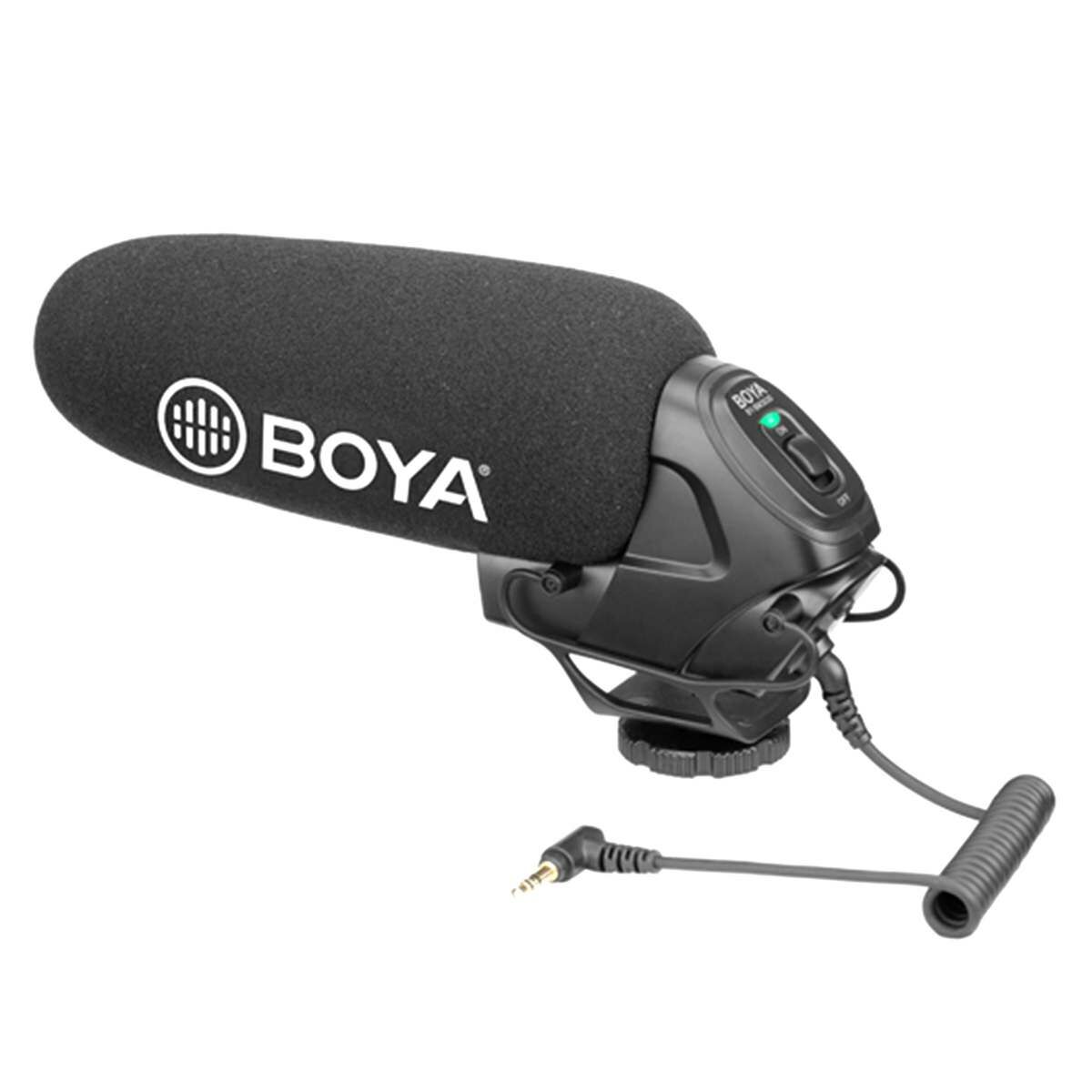 Kép 1/3 - BOYA kamerára rögzíthető kompakt, kardioid puskamikrofon, 3.5mm-es TRS csatlakozóval, fekete EU