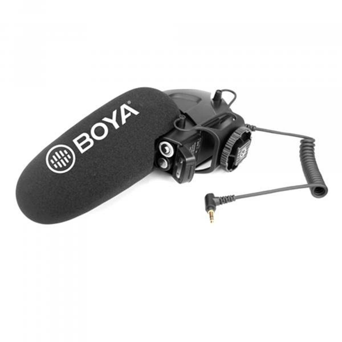 Kép 2/3 - BOYA kamerára rögzíthető kompakt, kardioid puskamikrofon, 3.5mm-es TRS csatlakozóval, fekete EU