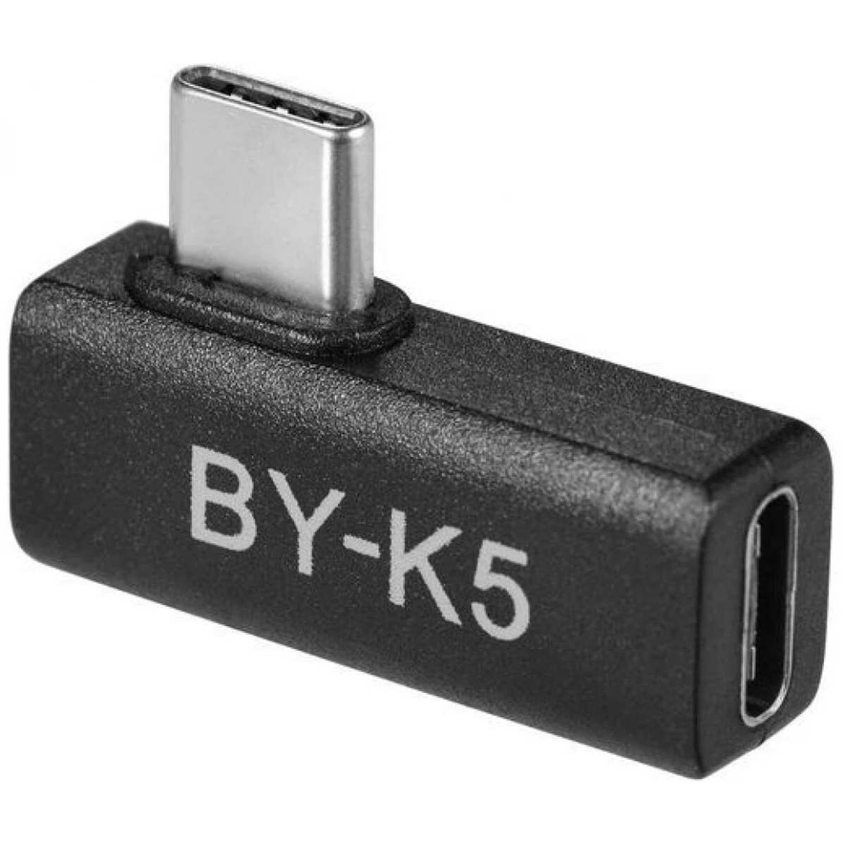 BOYA USB Type-C bemenet- Type-C kimenet OTG kábel, 90', fekete EU