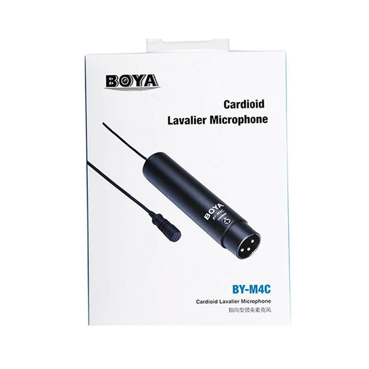 Kép 4/4 - BOYA vezetékes csíptetős Lavalier mikrofon XLR csatlakozóval, kardioid kondenzátorral, fekete EU