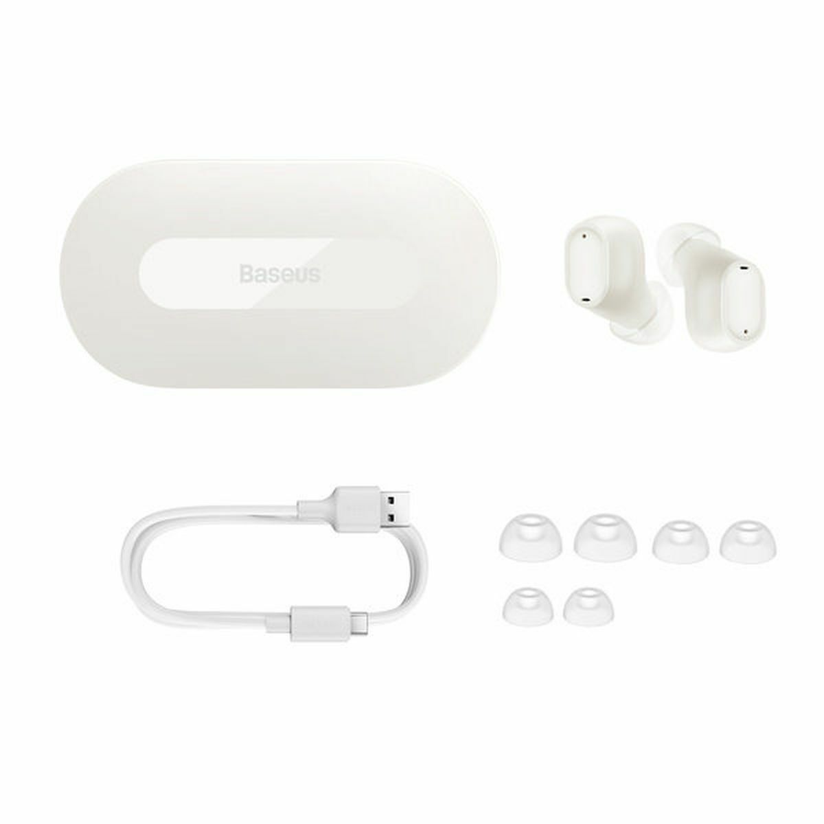 Kép 4/4 - Baseus Bowie EZ10 vezeték nélküli fülhallgató, fehér EU (A00054300226-Z1)