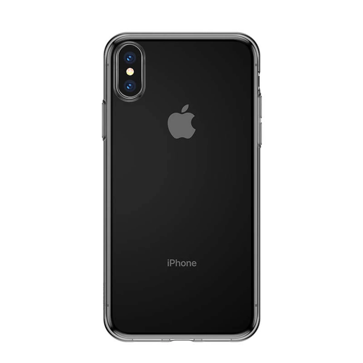 Kép 8/10 - Baseus iPhone XS tok, Simplicity, átlátszó fekete (ARAPIPH58-B01)