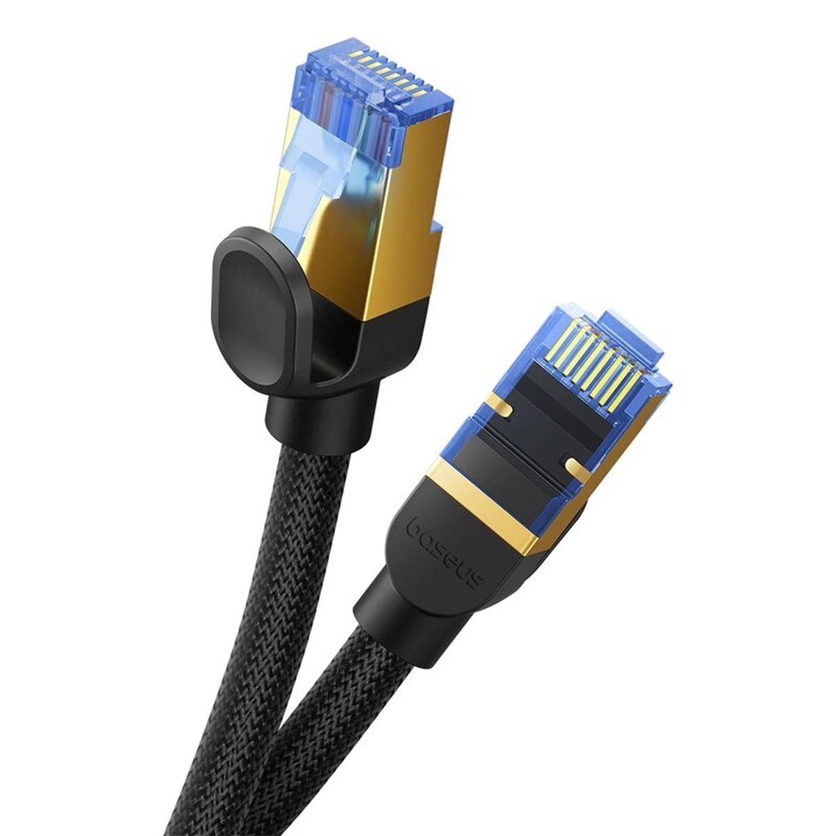 Kép 4/4 - Baseus CAT7 hálózati kábel RJ45 (nejlonfonat) 10 Gbps, 8m, fekete (B0013320B111-06)