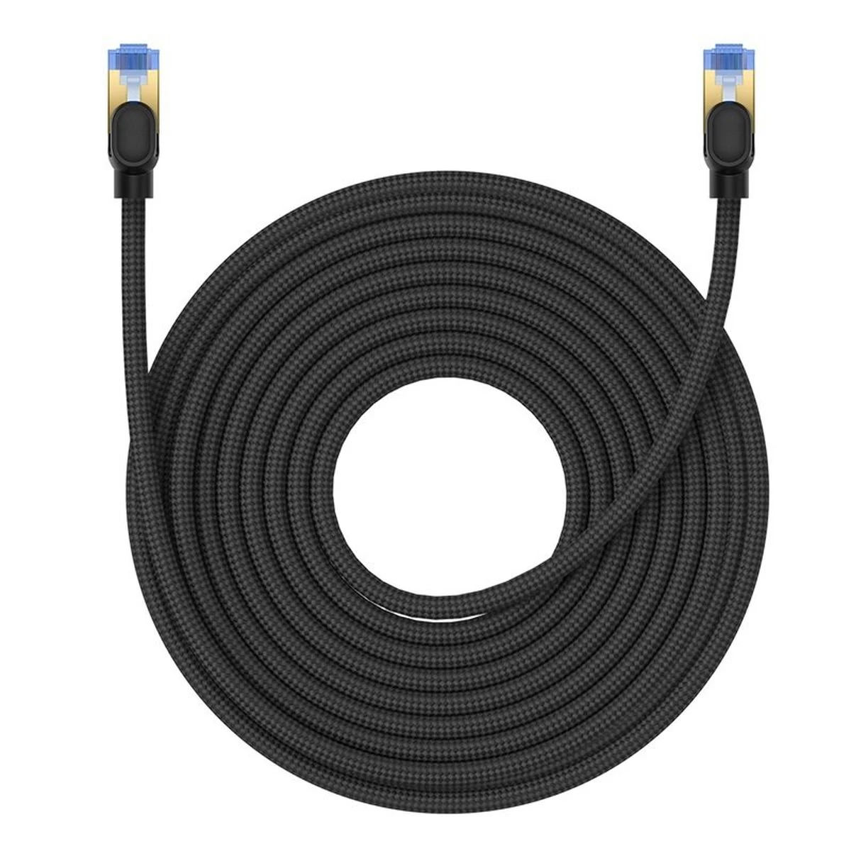 Kép 3/4 - Baseus CAT7 hálózati kábel RJ45 (nejlonfonat) 10 Gbps, 15m, fekete (B0013320B111-08)