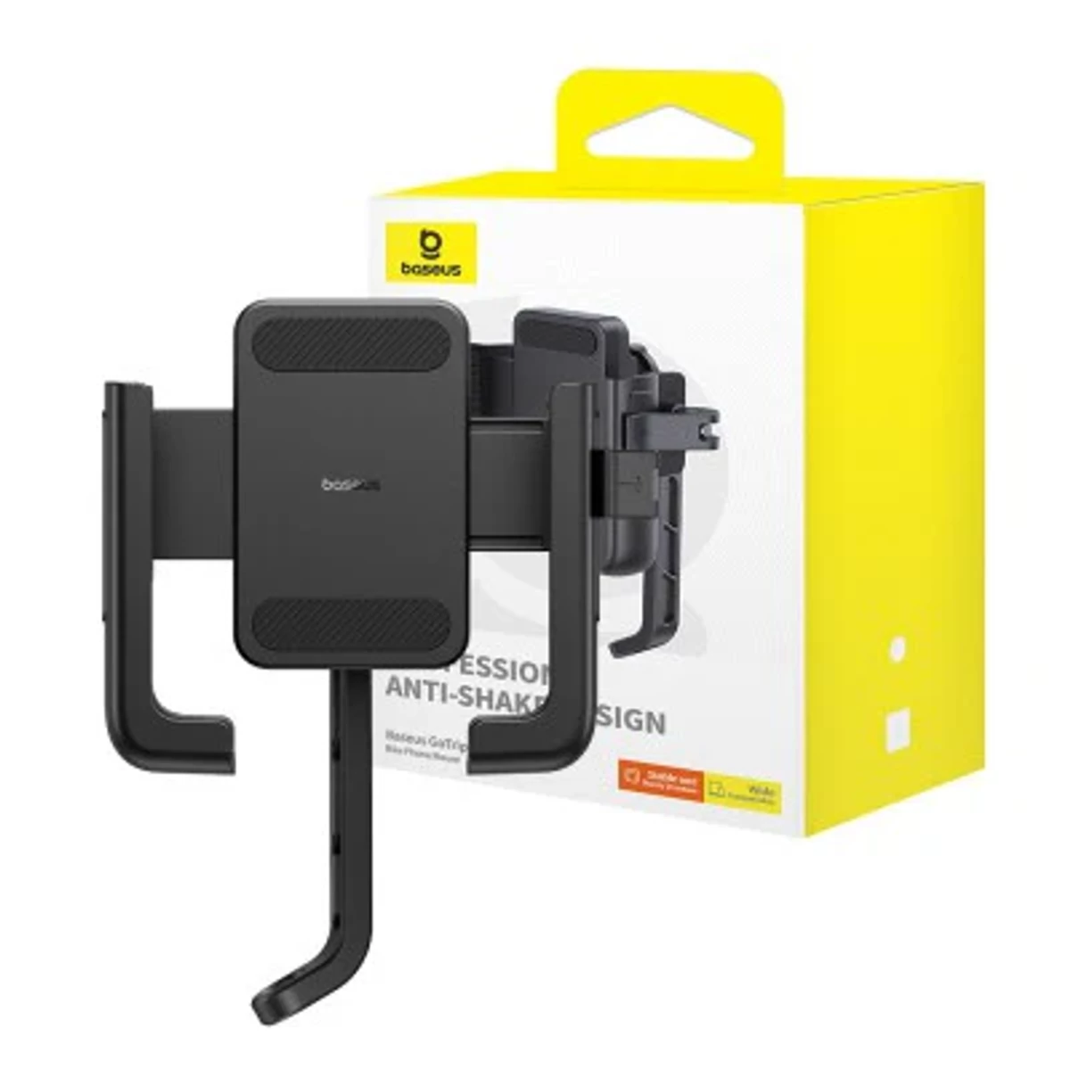 Kép 7/7 - Baseus GoTrip telefontartó kerékpárra/rollerre/mopedre (5.7&quot; - 7.2&quot;), fekete (C40572301111-01)