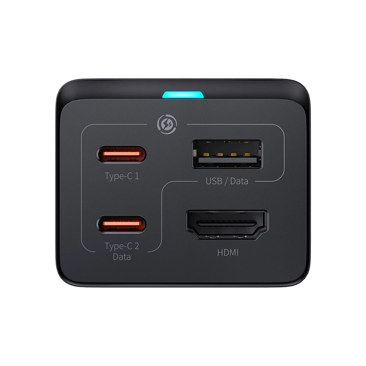 Kép 4/4 - Baseus GaN5 Pro asztali gyorstöltő USB + 2x USB-C + HDMI, 67W 1,5 m-es tápkábellel + USB-C - USB-C a