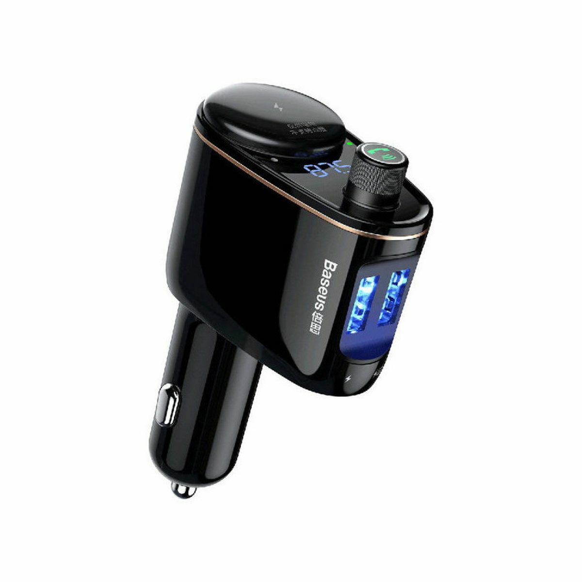 Kép 2/2 - Baseus autós töltő Bluetooth FM Transmitter S-06, USB-A, fekete (CCHC000001)