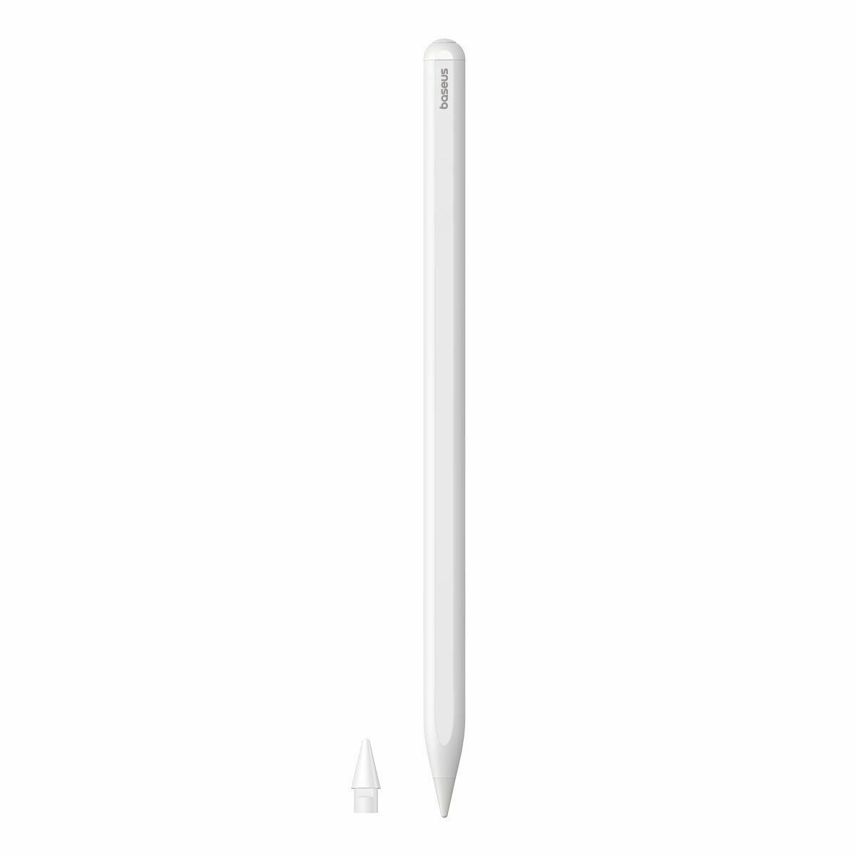 Kép 4/4 - Baseus Smooth Writing 2 érintőceruza vezeték nélküli töltéssel (LED töltöttségjelző) + cserélhető fej iPad-hez, fehér (P80015803213-00)