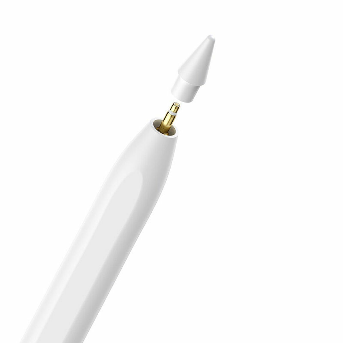 Kép 4/5 - Baseus Smooth Writing 2 érintőceruza vezeték nélküli töltéssel (LED töltöttségjelző) + cserélhető fej iPad-hez, USB-A - Lightning kábellel, fehér (P80015806211-02)