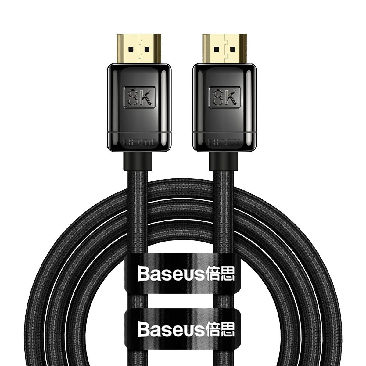 Kép 3/4 - Baseus High Definition Series HDMI2.1 kábel, HDMI 8K, 2.0 4K, 60 Hz, 1m, fekete (WKGQ000001)