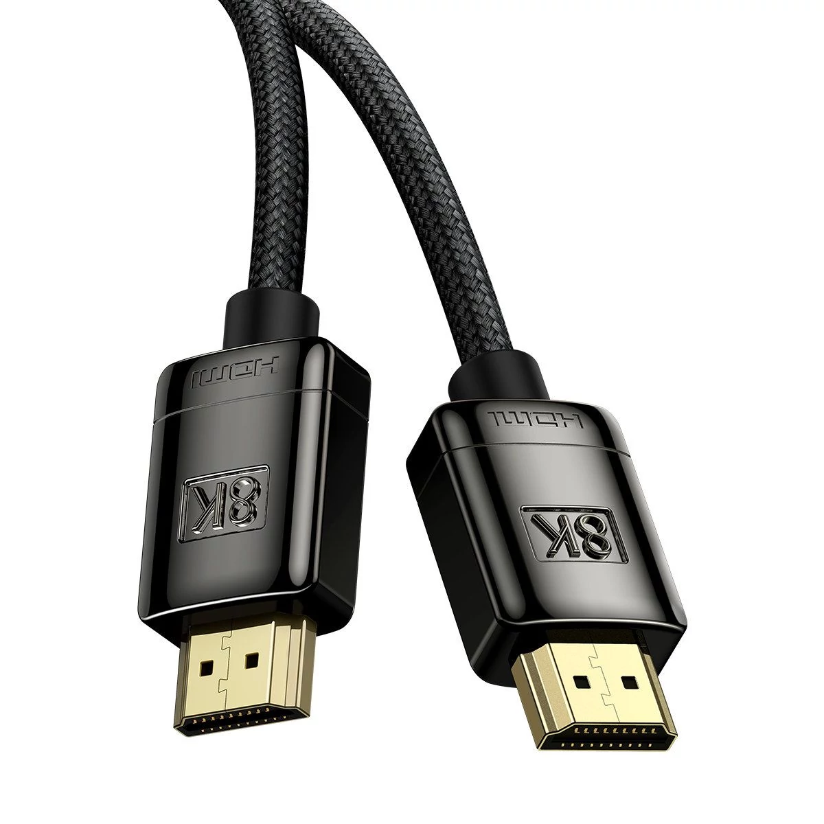 Kép 4/4 - Baseus High Definition Series HDMI2.1 kábel, HDMI 8K, 2.0 4K, 60 Hz, 1m, fekete (WKGQ000001)