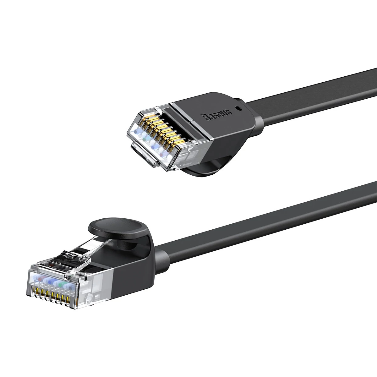 Kép 4/4 - Baseus hálózati kábel (CAT6) RJ45 (lapos kábel) 1 Gbps, 15m, fekete (WKJS000301)