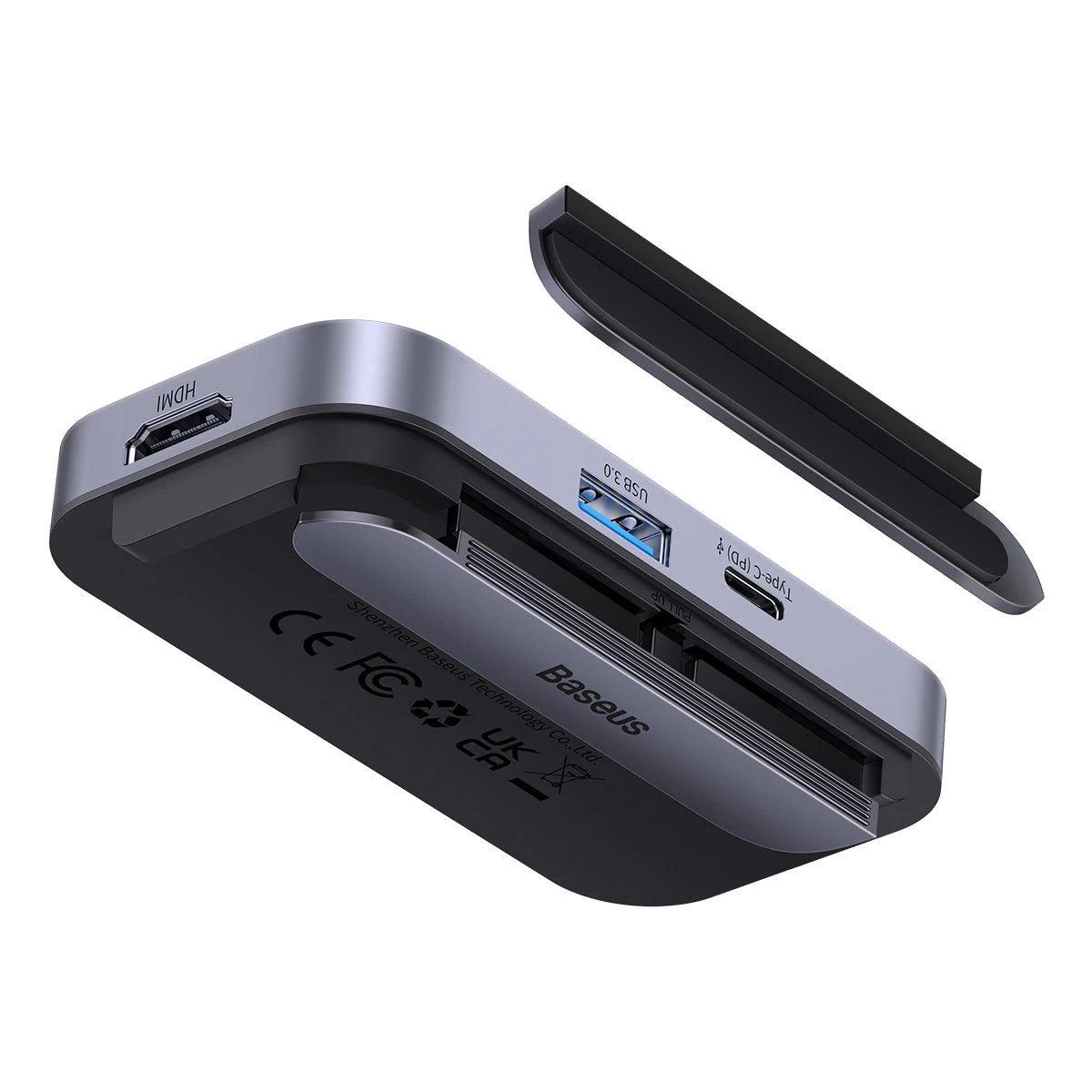 Kép 6/6 - Baseus HUB PadJoy 4 az 1-ben (USB 3.0, HDMI 2.0 4K 30Hz, Type-C anya100W, 3.5 mm Jack ) Type-C kimen