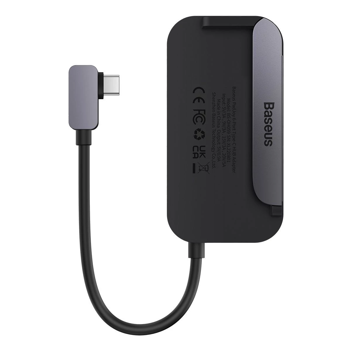 Kép 4/6 - Baseus HUB PadJoy 6 az 1-ben (USB 3.0, HDMI 2.0 4K 30Hz, Type-C [anya] 100W, SD/TF olvasó, 3.5 mm Ja