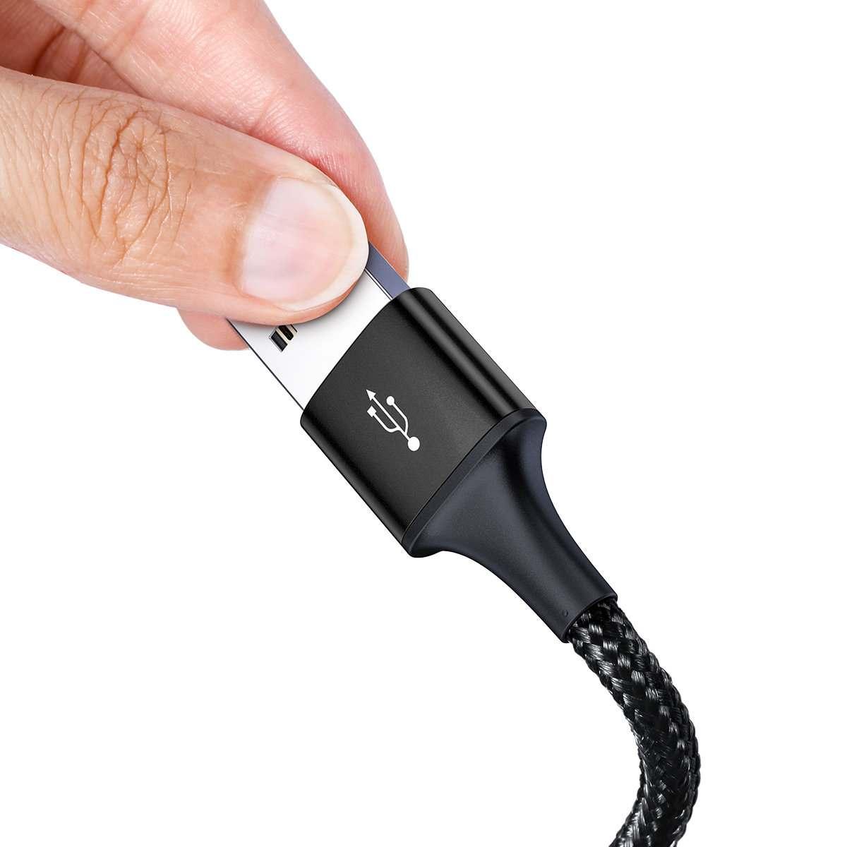 Kép 3/5 - Baseus Rapid 3-in-1 adatkábel USB - Type C / Lightning / micro USB 1.2m, fekete (CAJS000001)