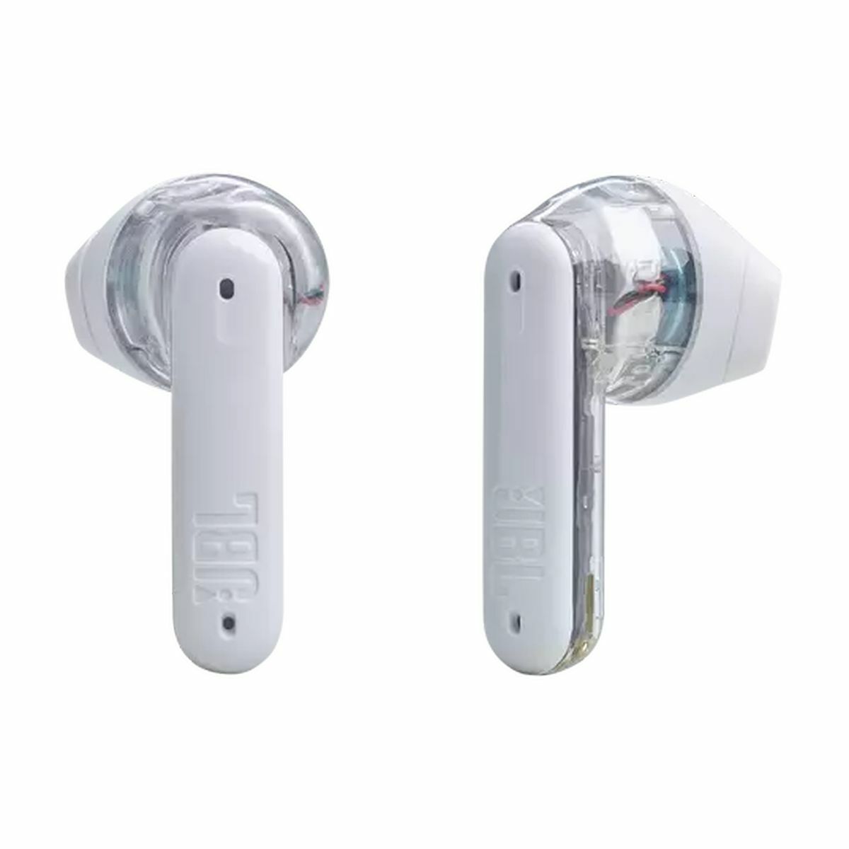 Kép 8/10 - JBL Tune Flex Ghost Edition vezeték nélküli fülhallgató, fehér-átlátszó EU
