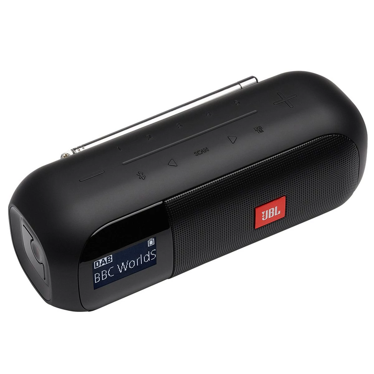 Kép 6/6 - JBL Tuner 2 hordozható bluetooth hangszóró FM/DAB/DAB+ rádióval, fekete EU