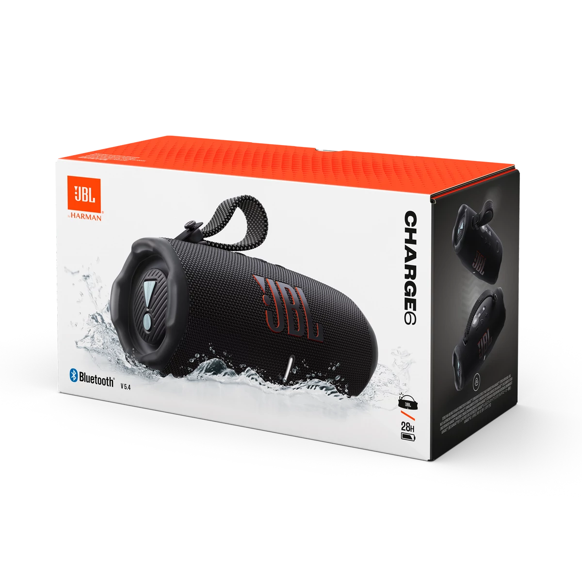Kép 2/5 - JBL Charge 6 Bluetooth hordozható hangszóró, fekete EU