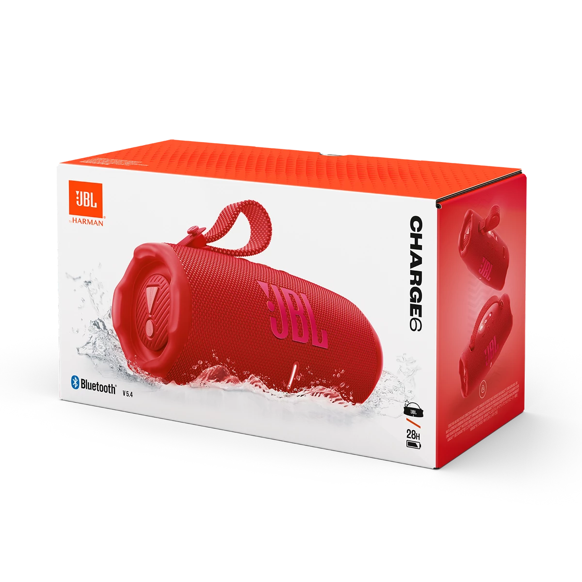 Kép 6/6 - JBL Charge 6 Bluetooth hordozható hangszóró, piros EU