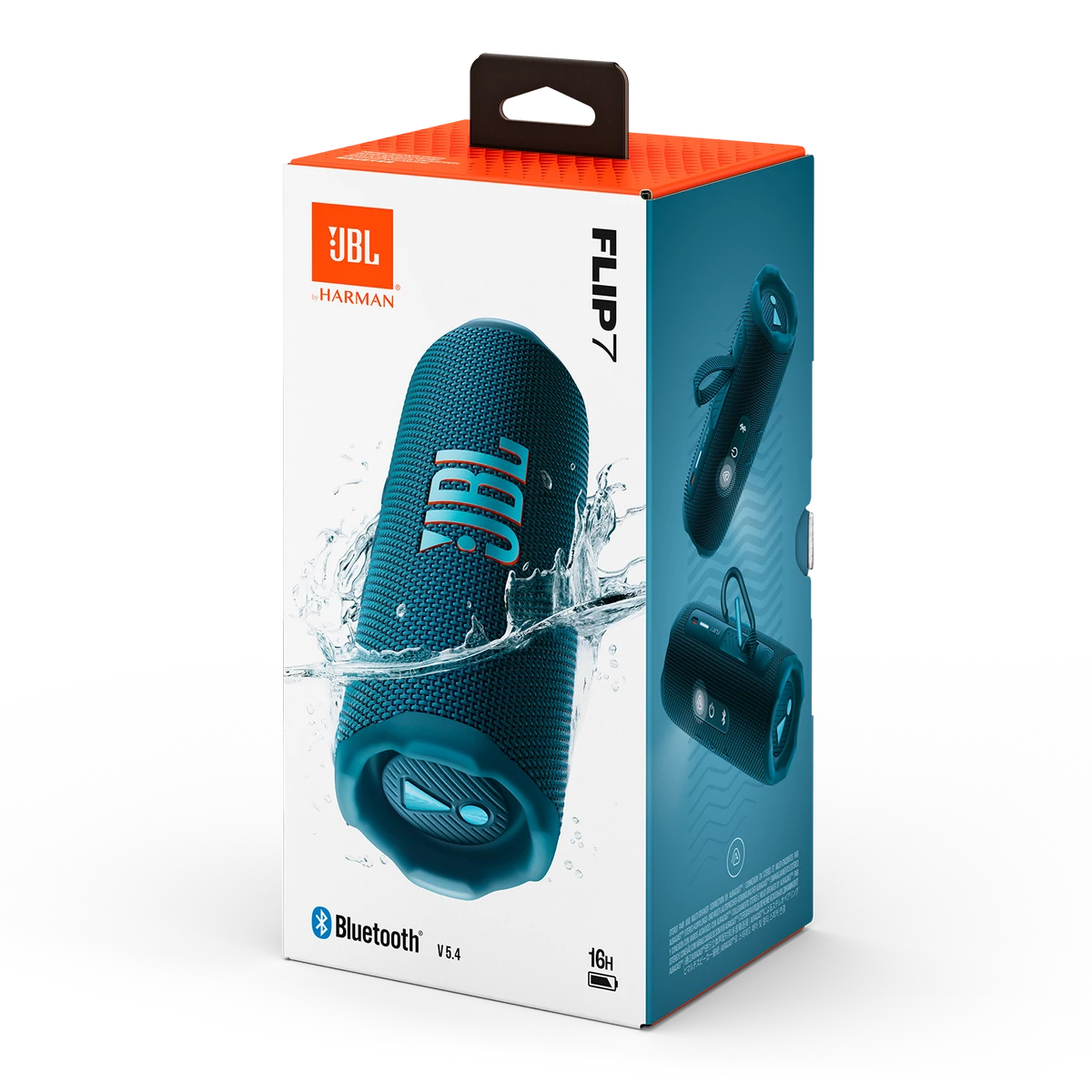 Kép 5/5 - JBL Flip 7 Bluetooth hordozható hangszóró, kék EU