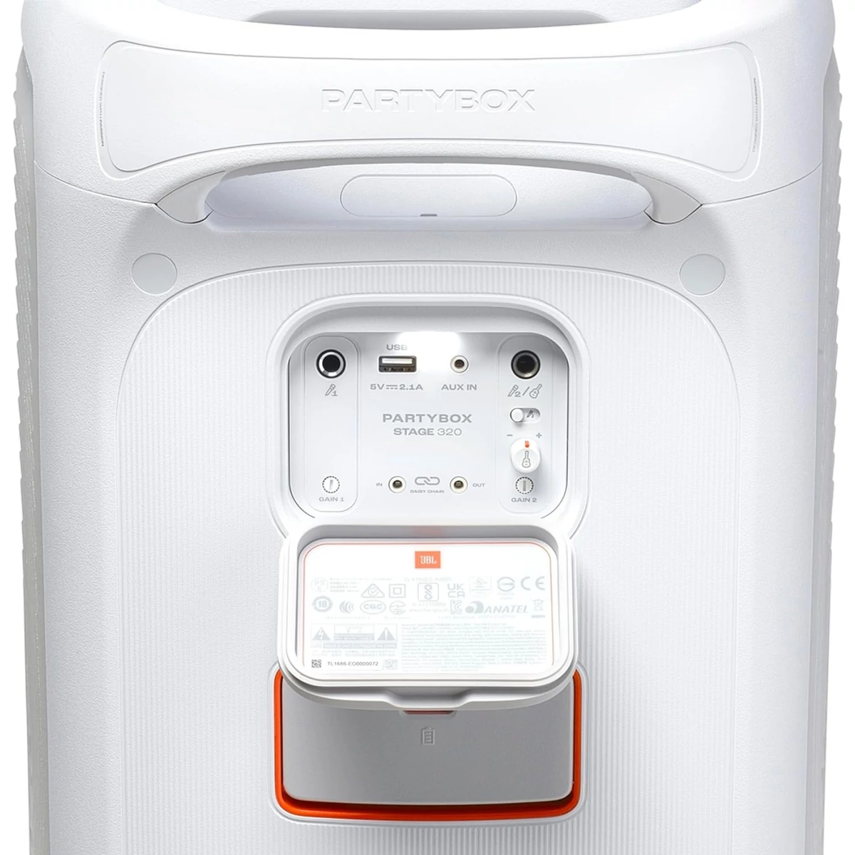 Kép 6/7 - JBL Partybox Stage 320 Bluetooth Hangszóró, fehér EU