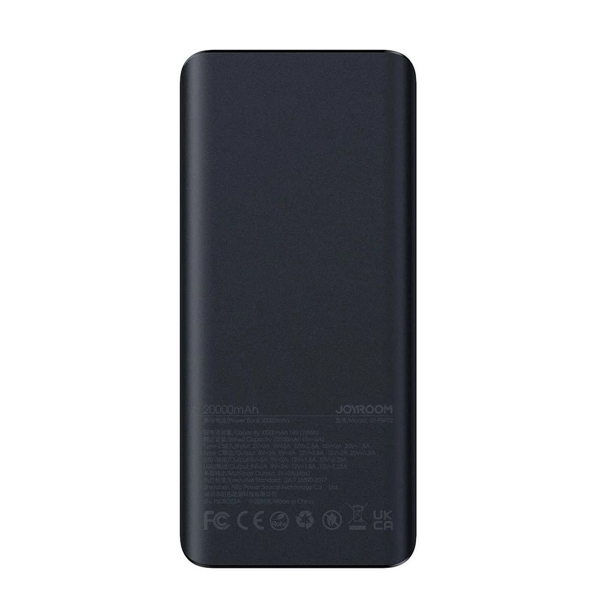 Kép 2/4 - Joyroom Power Bank digitális kijelzővel C+U+U, PD 30W, 30000 mAh, fekete (JR-PBF03)