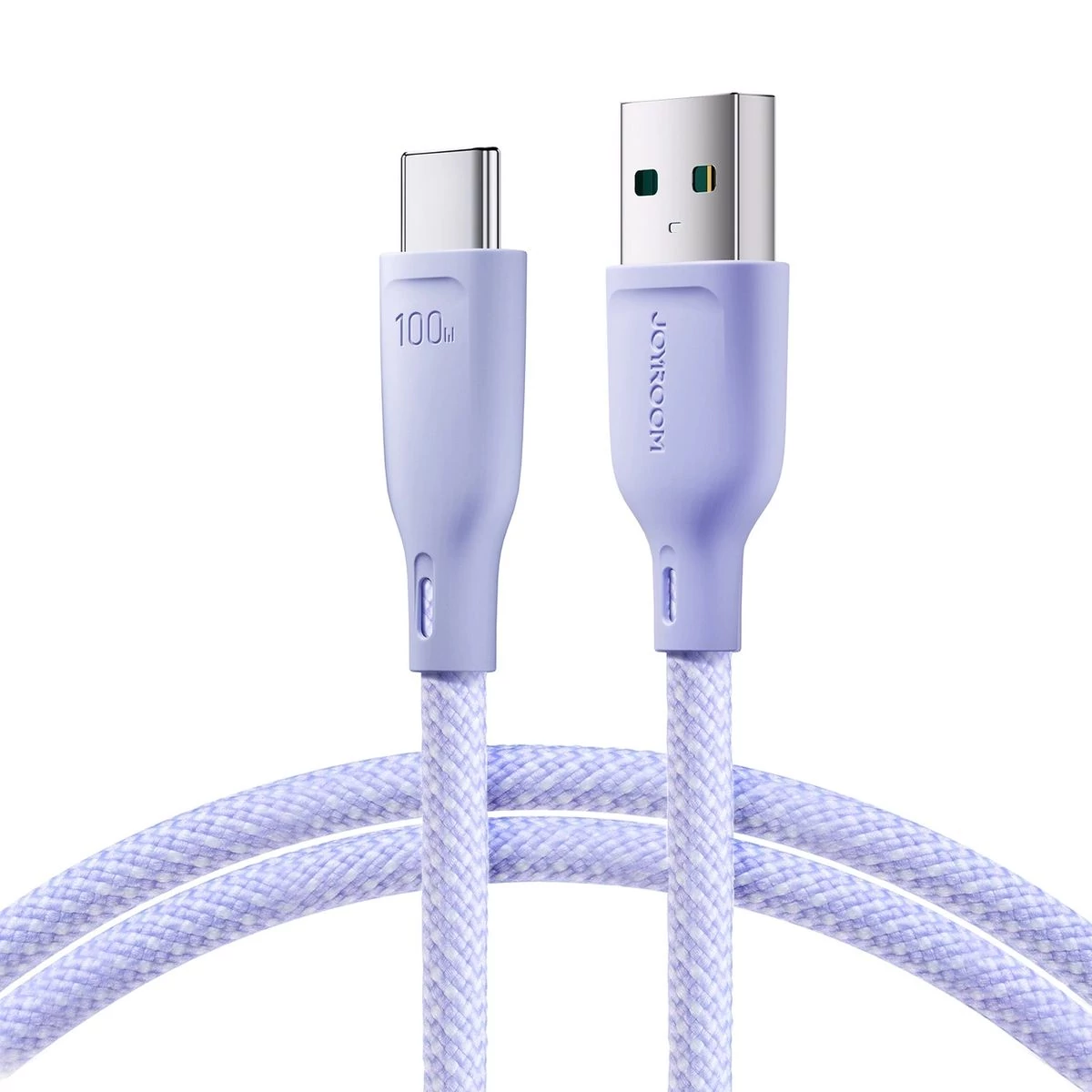 Kép 3/3 - Joyroom USB Type-C Multi-Color Series gyorstöltő és adatkábel (100W) 1m, lila (S-A34)